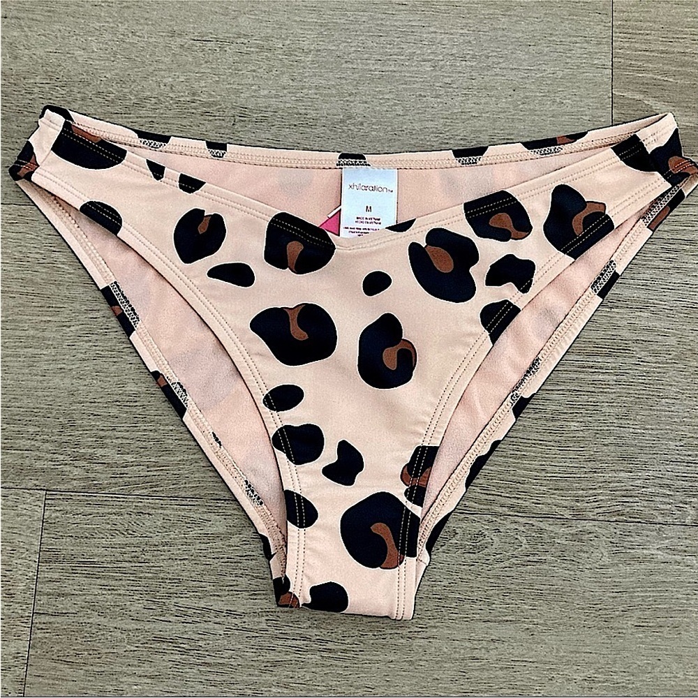 Xhilaration Pink Leopard Print Bikini Bottoms